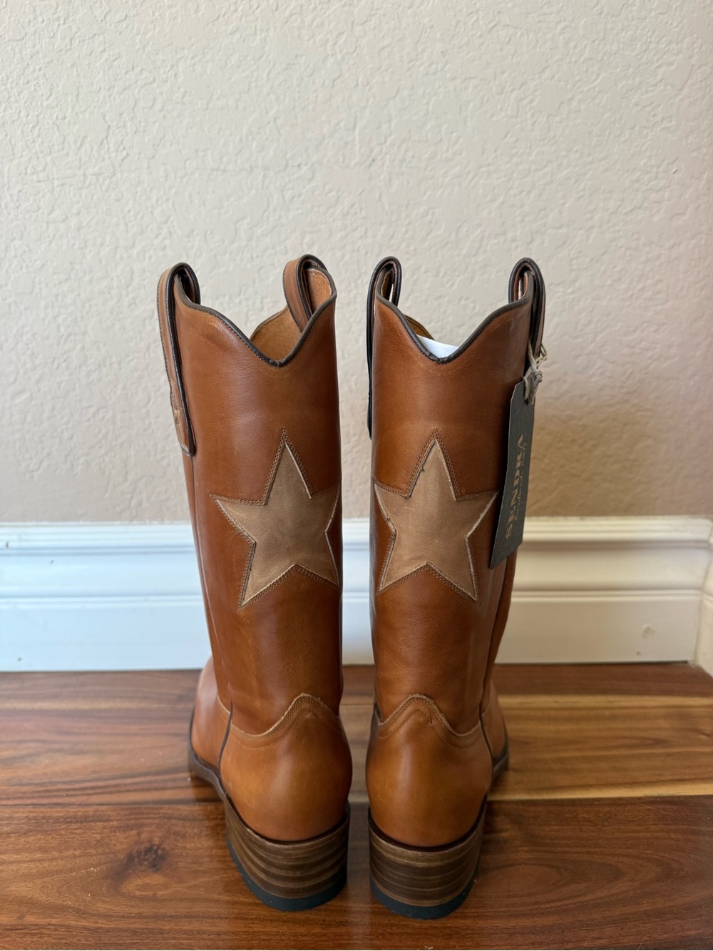 Sendra/Dandelie Cognac Brown Star Inlay Western Boots - Picture 2 of 7